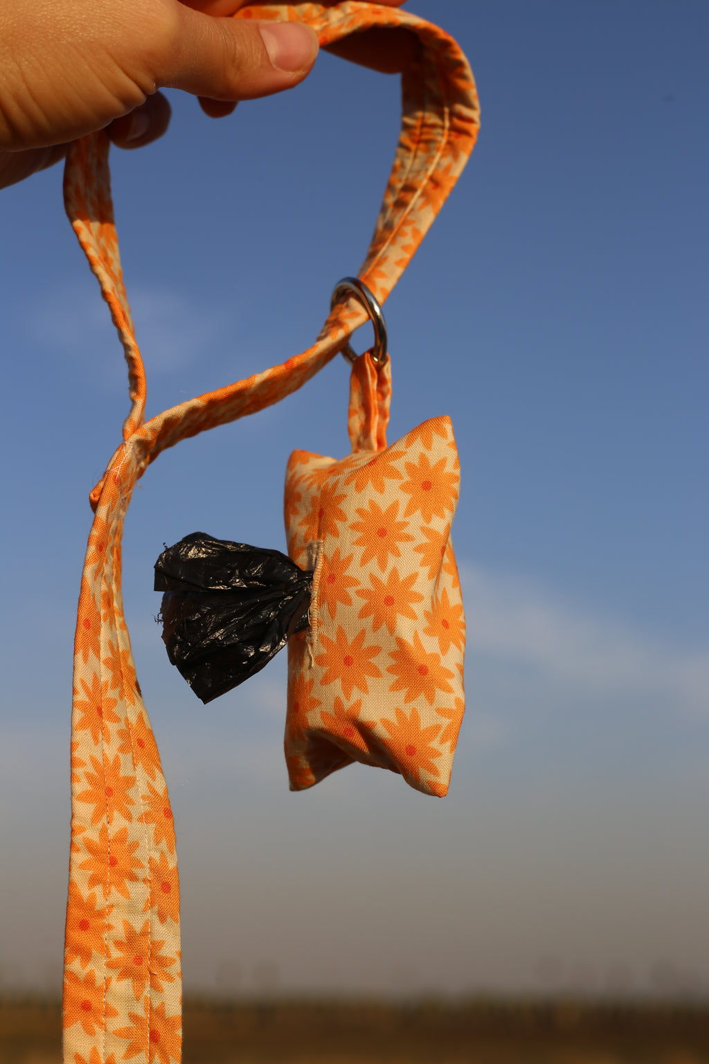ORANGE GERBERA POO POUCH