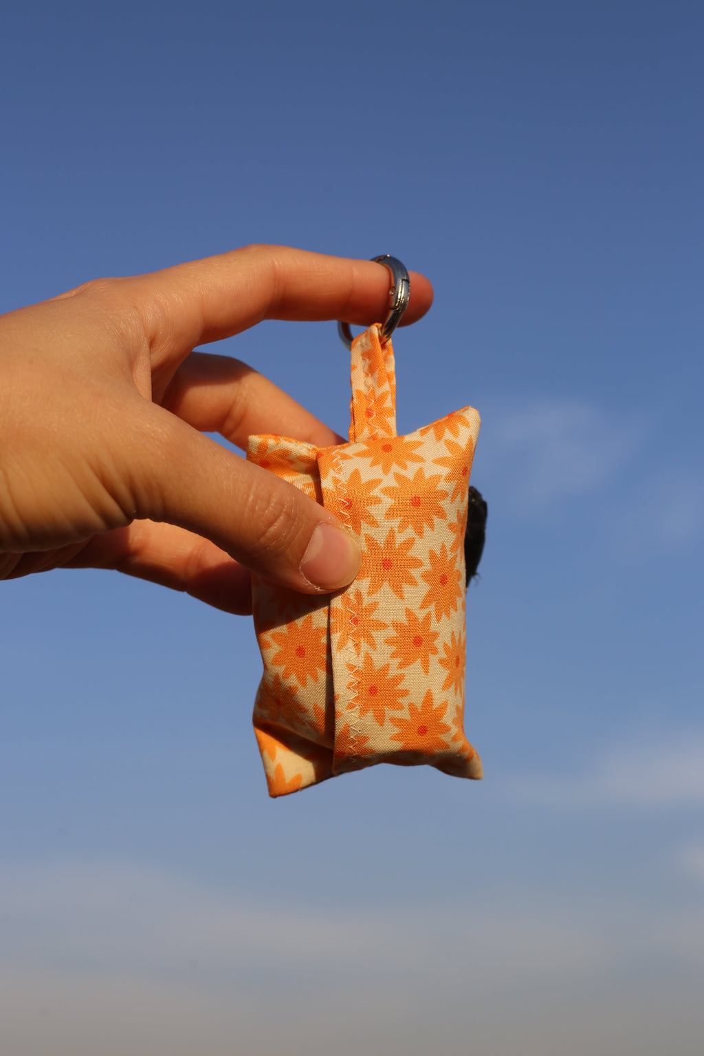 ORANGE GERBERA POO POUCH