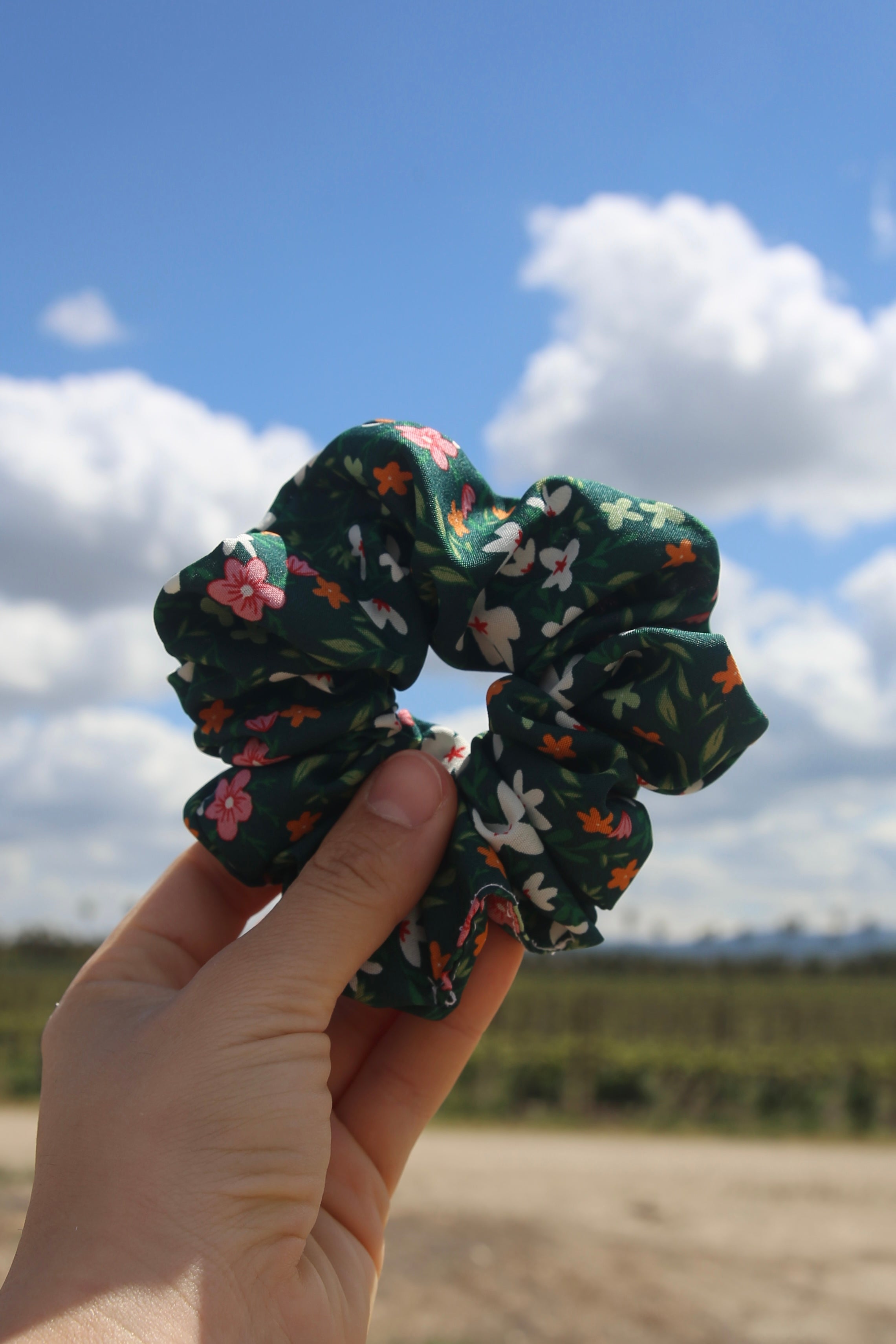 GREEN FOREST SCRUNCHIE