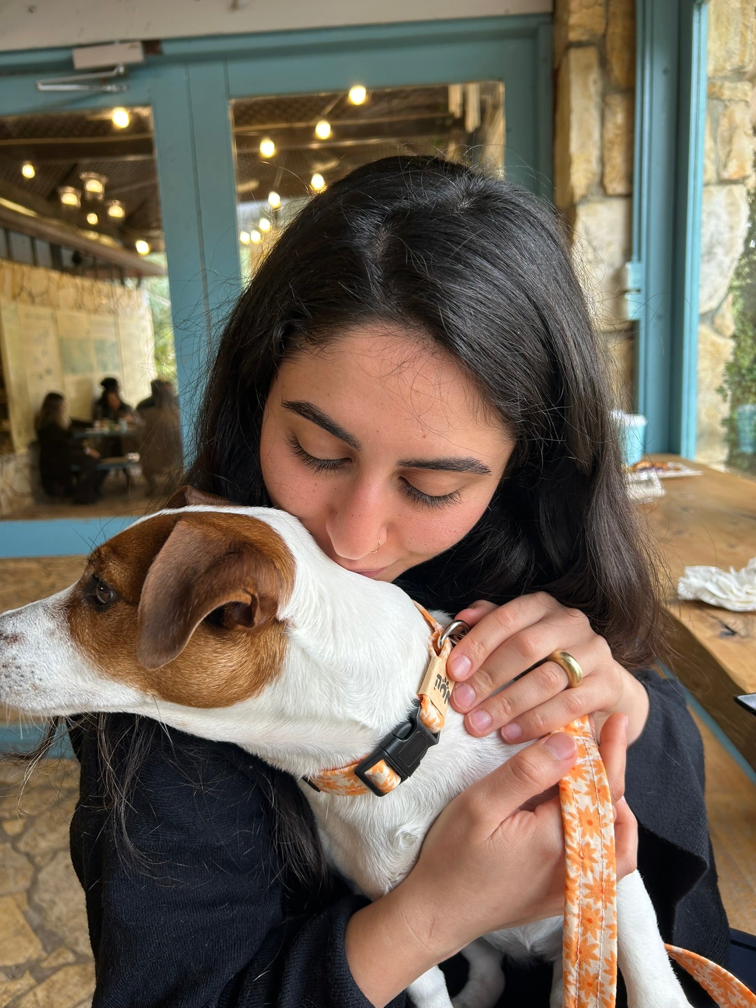 ORANGE GERBERA LEASH